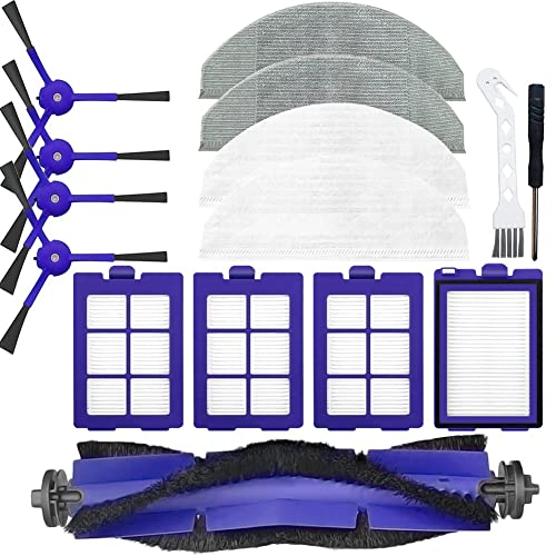 Ghulumn Rollenbürste Seitenbürste HEPA Filter Kompatibel für RoboVac X8 Roboterstaubsauger Zubehör