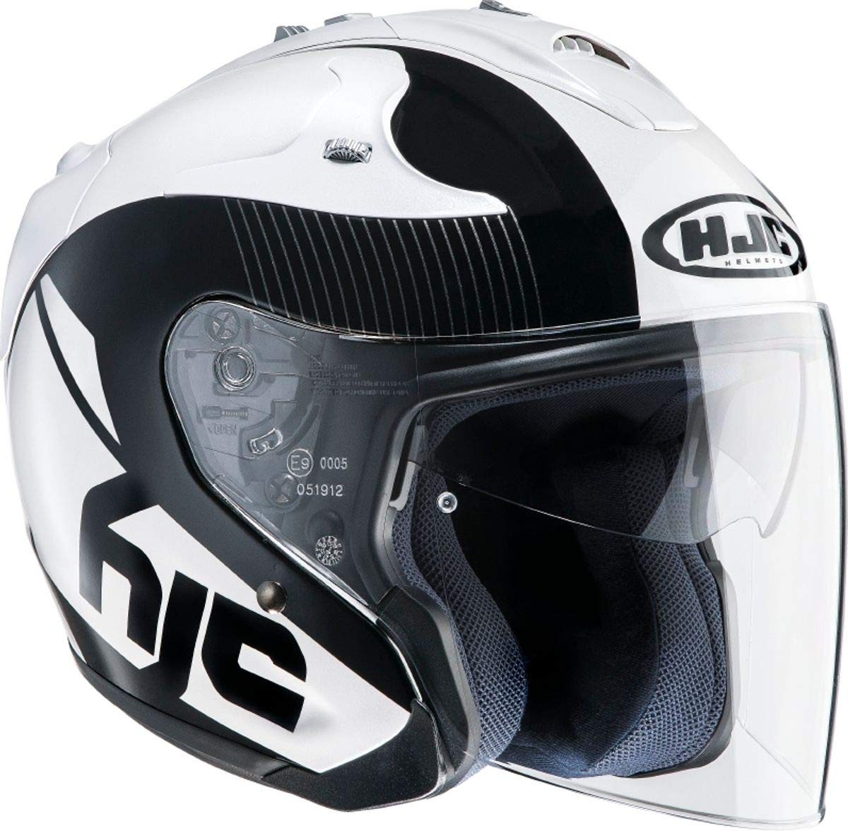 HJC Motorradhelm FG-Jet Acadia MC5, Schwarz/Weiß, Größe XS