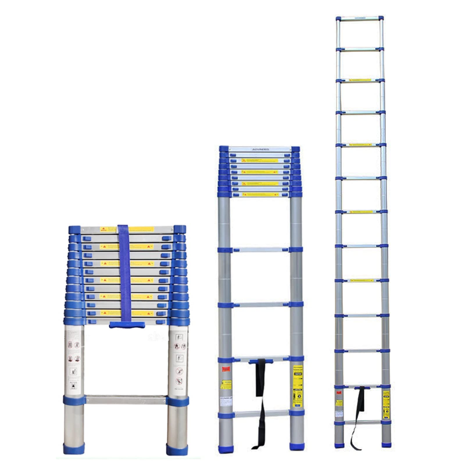 RASOANOA Teleskopleitern, Mehrzweck-Ausziehleiter, Teleskopleiter, Teleskopleiter für 8 m/7 m/6,2 m/5 m/4 m/3,8 m/2,6 m Dachzelt, ausziehbare Teleskopleitern aus Aluminium für den Dachboden Ambitious