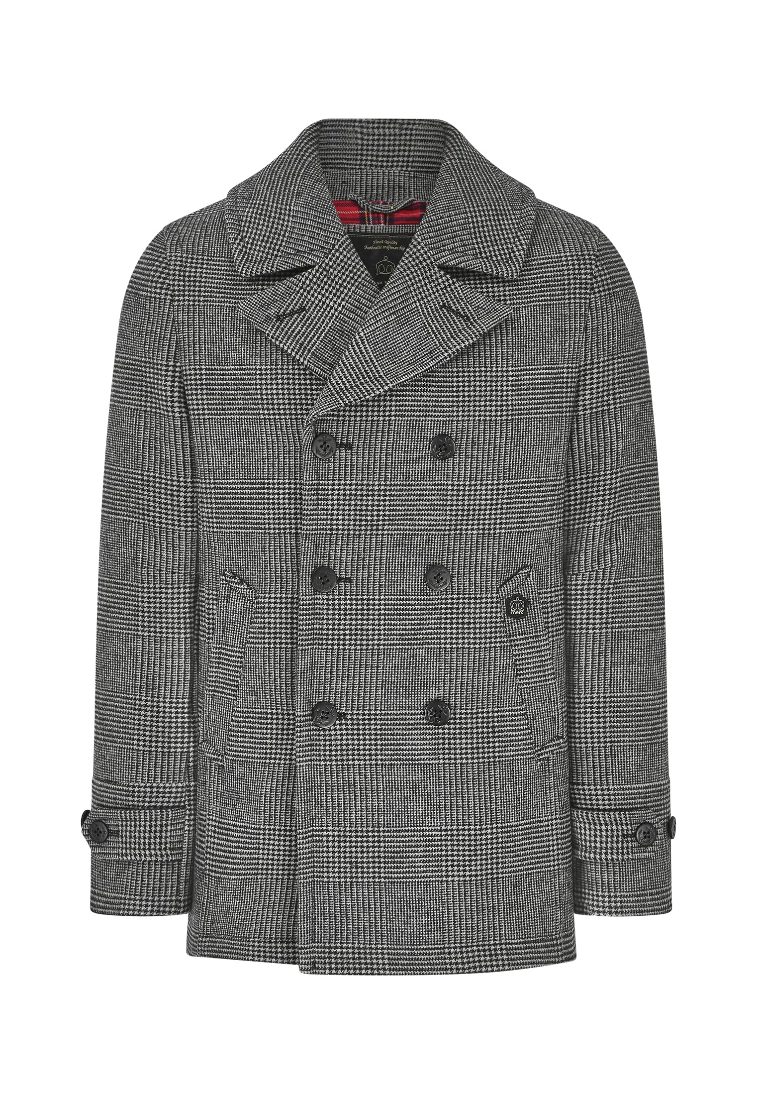 Merc Herren Fairford PEA Coat, Cuadros, Small