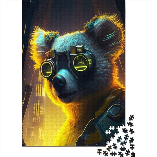 1000-teiliges Puzzle für Erwachsene, Koala-Puzzle, Holzpuzzle für Erwachsene, Puzzlespiel, Spielzeug für Erwachsene, Familienpuzzle, Geschenk, 75 x 50 cm