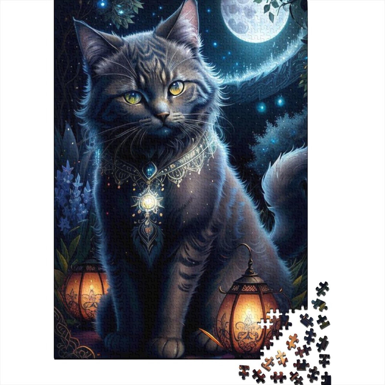 1000-teiliges Puzzle Arts Cats Puzzles für Erwachsene und Jugendliche Holzbrettpuzzle Spielzeug Denkspiel Größe: 75x50cm