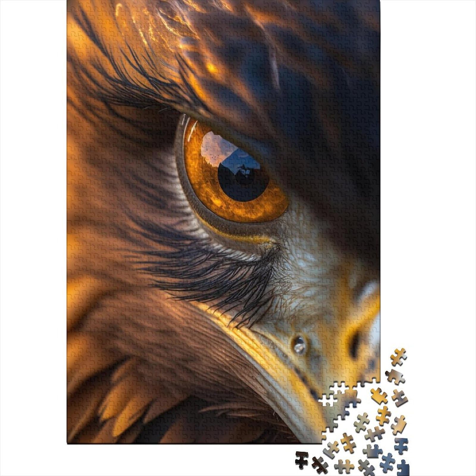 Das Auge des Raubtiers, lustiges Puzzle für Erwachsene, 1000 Teile, 1000-teiliges Puzzle für Erwachsene Teenager, für Erwachsene, 1000-teiliges Puzzle, 75 x 50 cm