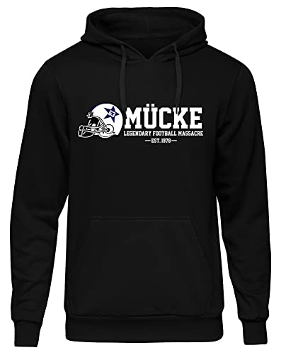 Uglyshirt Mücke 63 Herren Kapuzenpullover | Football Hoodie Kult Weltkulturerbe Pullover | M3 Schwarz (3XL)