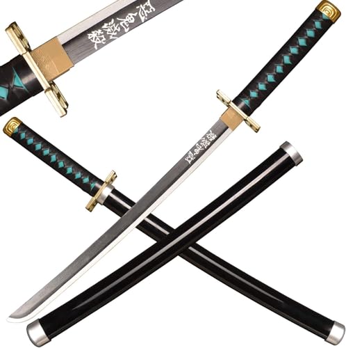 MAUXpIAO Sword Valley Japanisches Holz-Anime-Samurai-Schwert-Cosplay, Demon Slayer-Schwert 78 cm-Holzschwert scharf/C/78cm