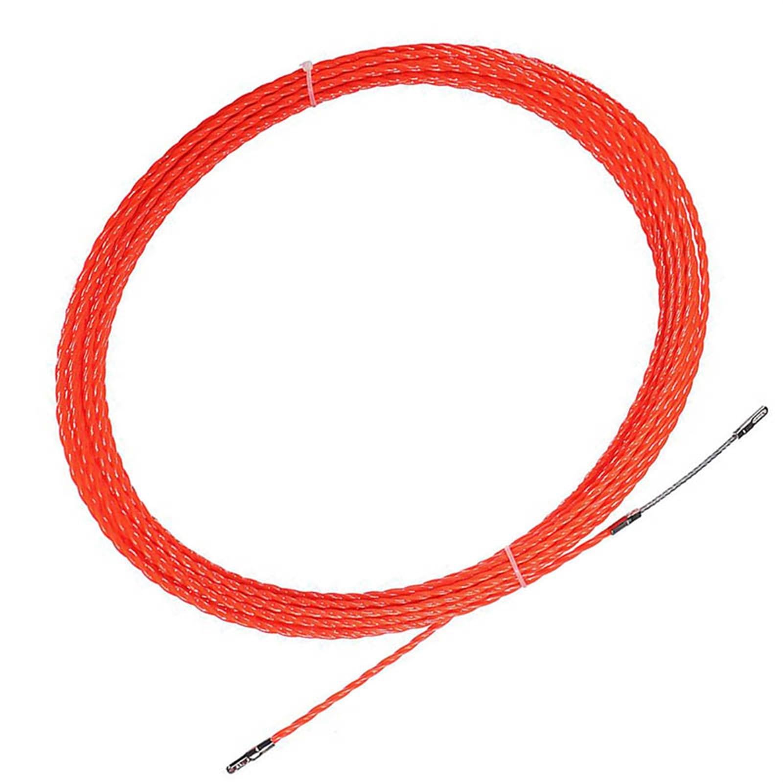 Fischband Kabelabzieher durch die Wand, 4-mm-Glasfaser-Rollenschieber, 10–50 m roter Kabelzieher, Werkzeug for Einziehen von Kabelkanälen mit Einziehband, Werkzeug for elektrische Wandkabelkanäle in d