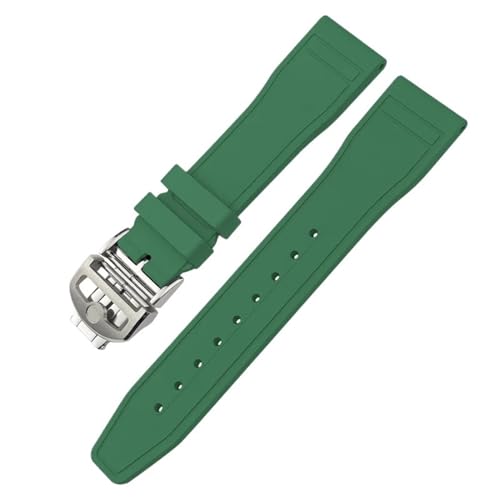 IOTUP 22 mm weiches Fluorkautschuk FKM Uhrenarmbänder 21 mm 20 mm für IWC Big Pilot Portofino Uhrenarmbandwerkzeuge aus Naturkautschuk, 22 mm, Achat