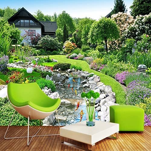 XLMING Ländliche Landschaft Garten Landschaft 3D Tapete Home Dekoration Wohnzimmer Sofa Schlafzimmer Tv Hintergrund Wand-350cm×256cm