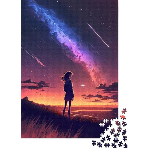 1000-teiliges Puzzle für Erwachsene und Teenager, Fantasie-Galaxie-Landschaft, Holzpuzzle für Erwachsene, Puzzle, Lernen, Lernspielzeug, Familienspiele (Größe: 75 x 50 cm)