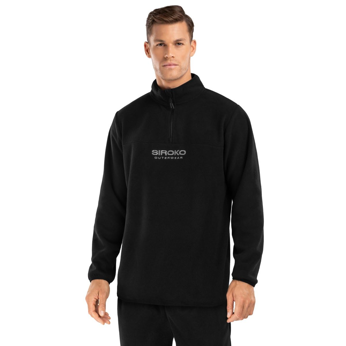 SIROKO - Fleece Half Zip Shadow - XL - Schwarz