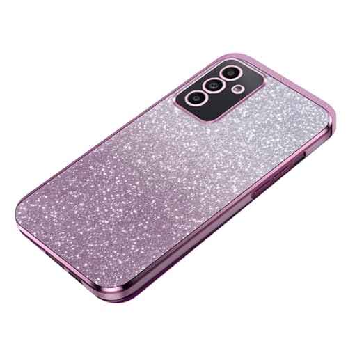 SUREKYA Schlanke Schutzhülle für Samsung Galaxy S24 Ultra/S24 Plus/S24, für Damen und Mädchen, Glitzer, transparent, weiches TPU, stoßfest, transparent (S24, Violett)