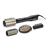 BaByliss Big Hair Luxe Rotierende Warmluftbürste, Föhnbürste mit 4 Aufsätzen zum Glätten, Bürsten und für Volumen und Form, Luxuriöse Föhnbürste für Glanz und Geschmeidigkeit, Testsieger, AS970E