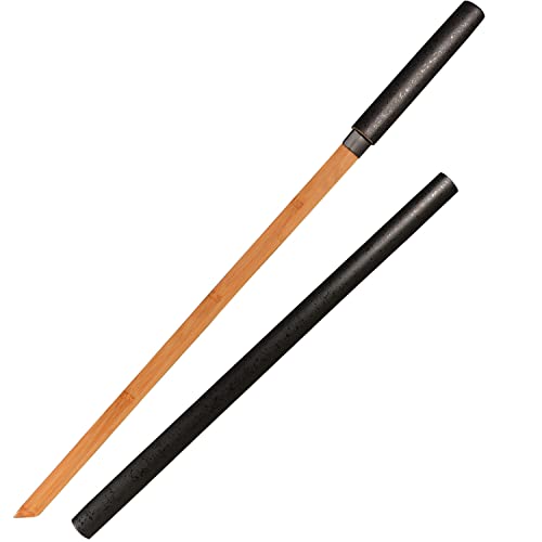 LQZJG Bambus Praxis Schwert Training Schwert Gerade Katana Schwarz 99cm