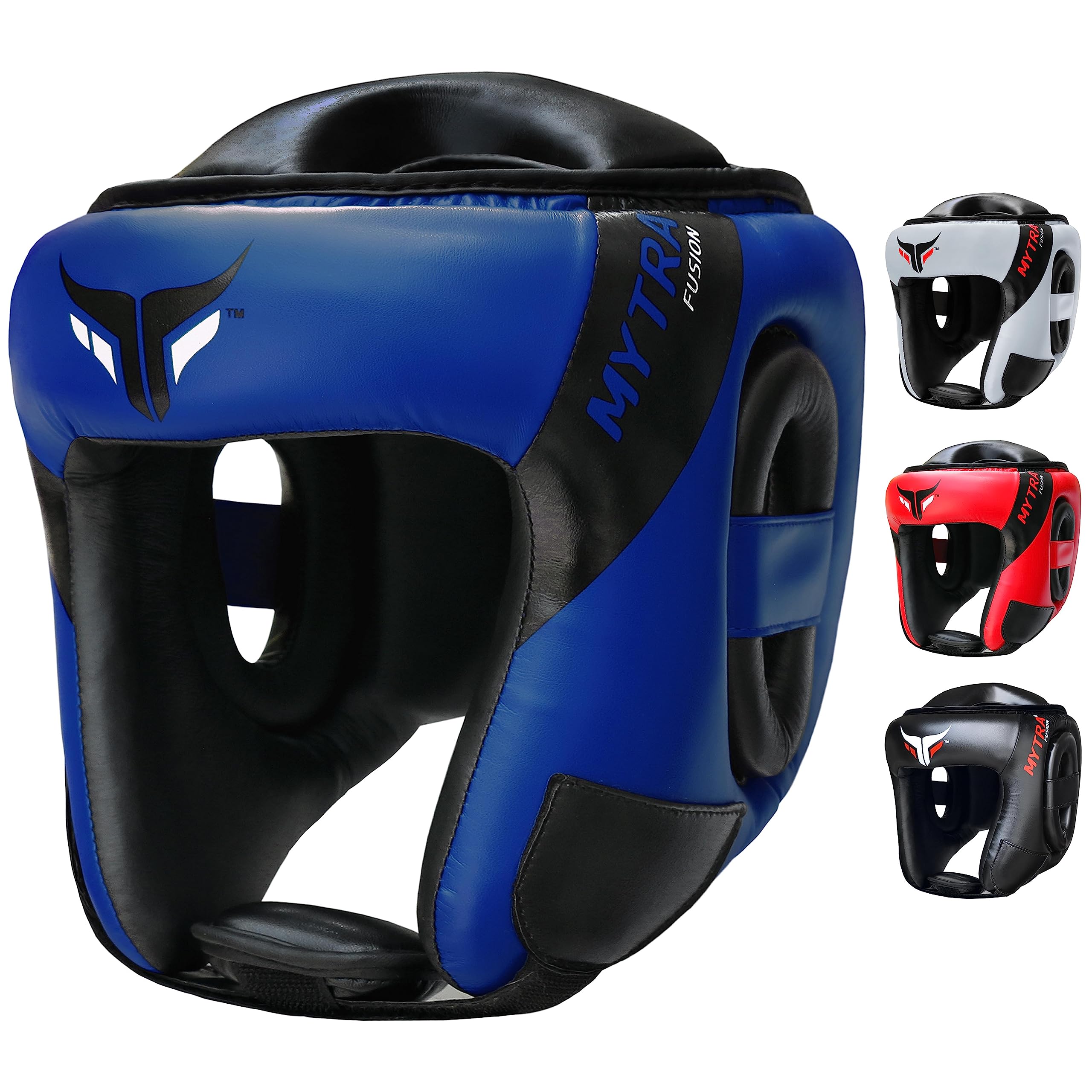 Mytra Fusion AD Head Guard Boxing Headgear MMA Headguard Martialarts Headgear for Protection & Traing (Blue Black, S/M)