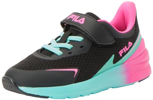 FILA Crusher V Kids Laufschuh, Black-Pink Glo, 33 EU