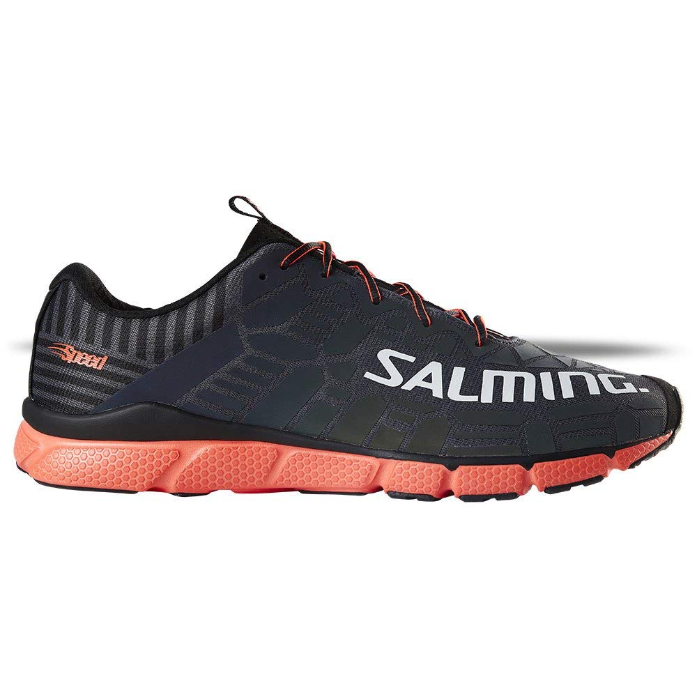 Salming Herren Speed 8 Schuhe, Forged Iron-New orange, US 9.5