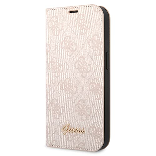 Guess GUBKP14XHG4SHP Hülle für iPhone 14 Pro Max 6,7" rosa/pink Book 4G Vintage Gold Logo