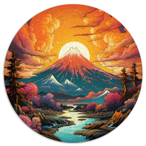 Puzzles für Japan Mount Fuji Asien 1000 Teile Puzzles Erwachsene Puzzles Geschenke 26,5x26,5 Zoll Denksportaufgaben für anspruchsvolle Puzzles für