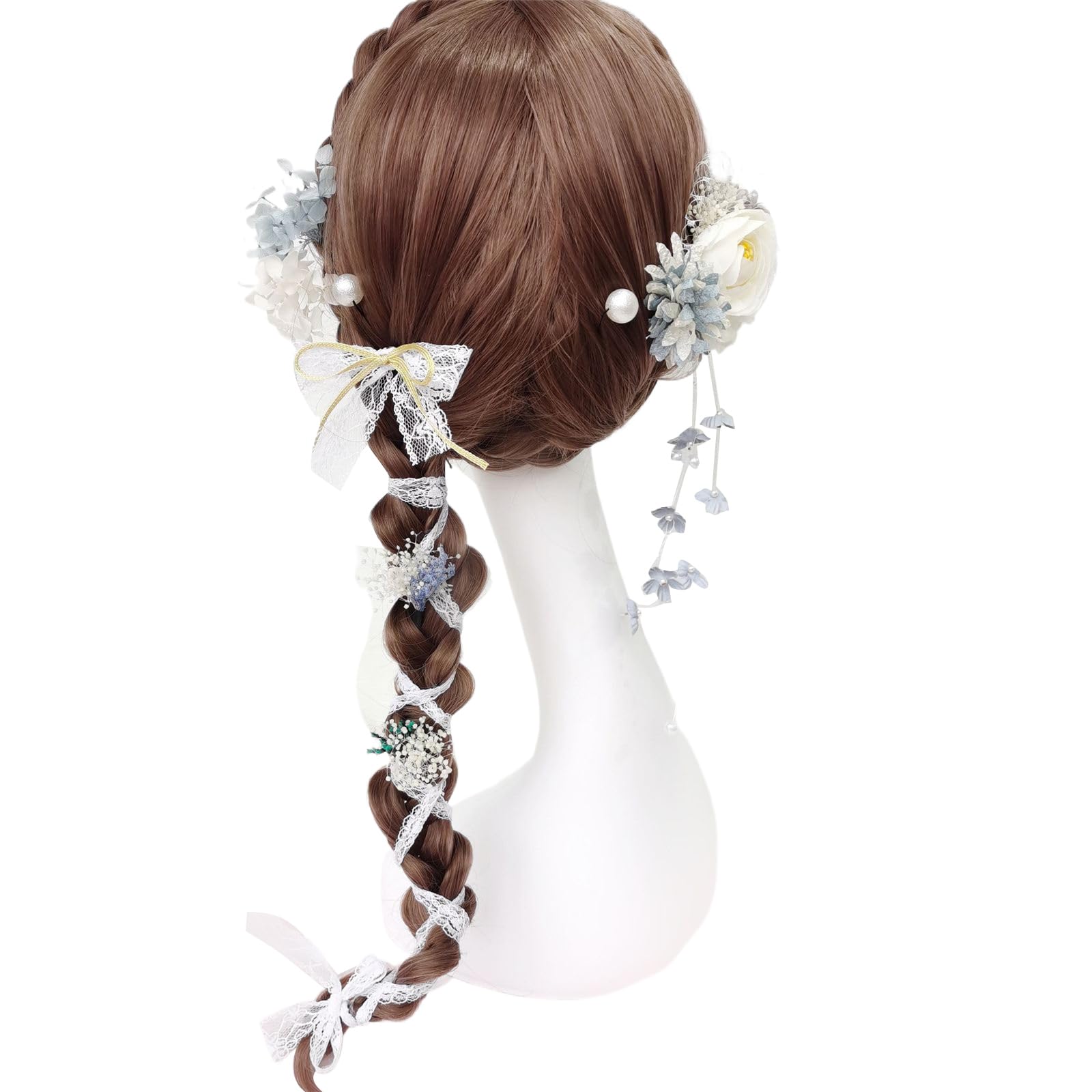 11 x japanisches Haar mit bunten Blumen, Haarband für Damen, Urlaub, Sommer, Frühling, Absolventen, Kopfschmuck für Damen, dekorativ, japanische Blume, Haar für Haar, einfach