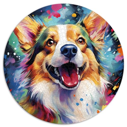 Puzzle für Corgi-Hund, buntes Puzzle, 1000 Teile für Erwachsene, 67,5 x 67,5 cm, Relax Puzzles Games ganze Familie und dieses