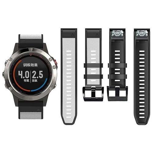 OPKDE 26 x 22 mm Uhrenarmband für Garmin Forerunner 935 945 Smartwatch, Silikon-Wirstband Fenix 5 6 6X 5X Puls Pro 3 3HR S60, Fenix3-26, Achat