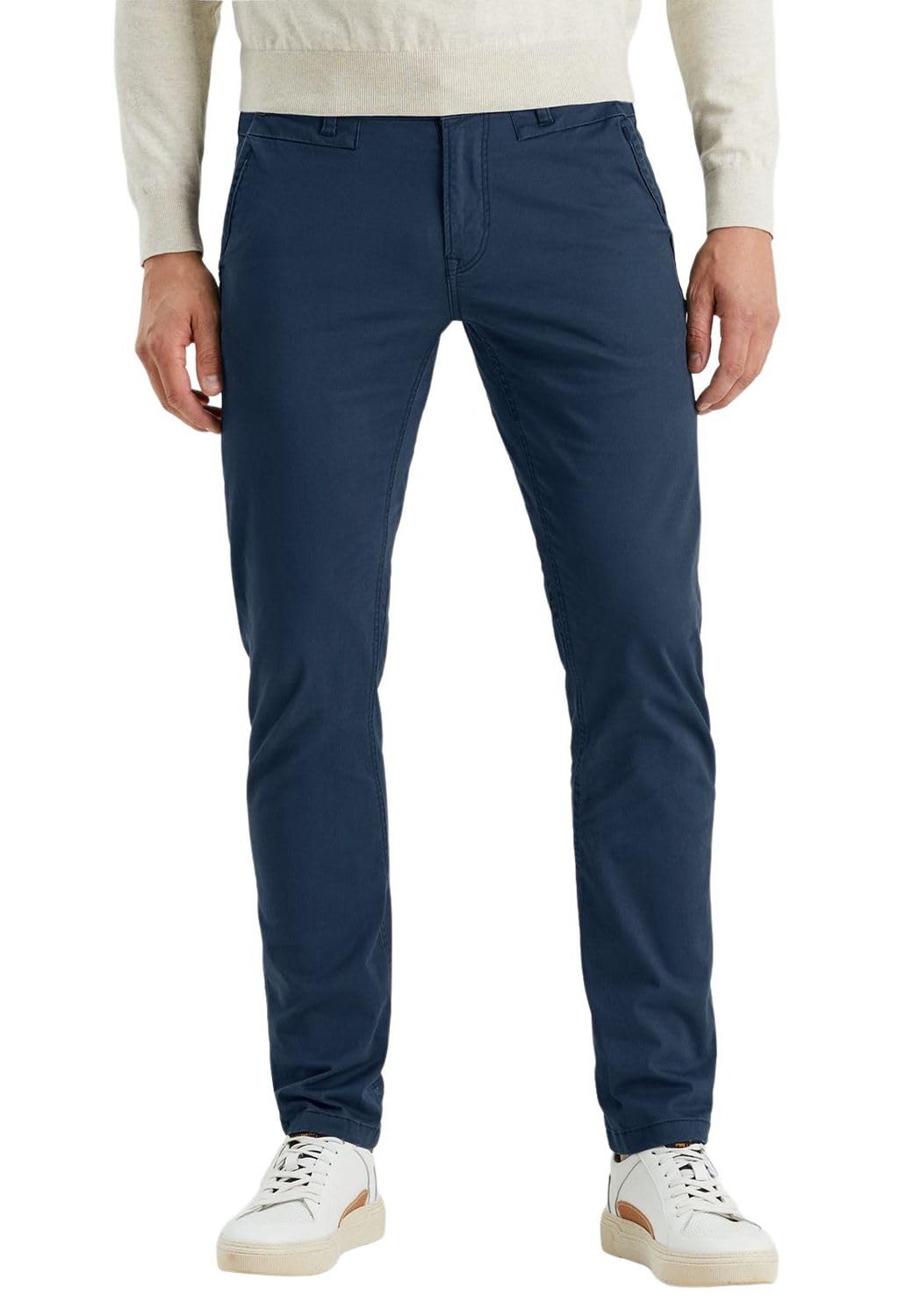 PME Legend Herren Chinohose Twin WASP Chino - Regular Fit - Blau Beige Grün, Größe:35W / 34L, Farbe:Blue 5281