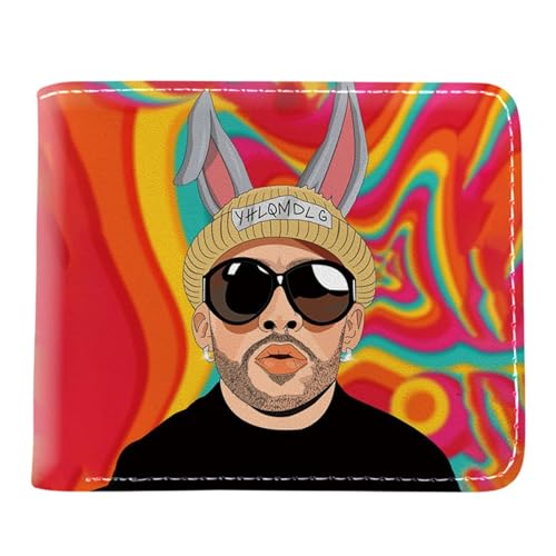 RYNDEX Anime Geldbeutel Bad Bun. ny, Schmale Bi-Fold Kleines Portemonnaie, PU-Leder Kreditkartenetui Wallet Brieftasche(Color:Multicolor 7)