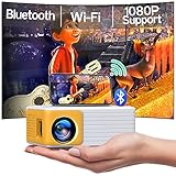 Mini-Projektor – Tragbarer WiFi-Bluetooth-Projektor Full HD 1080P Unterstützung, YOTON Handyprojektor für Heimkino, kompatibel mit PC/Tablet/Fire Stick/iOS und Android-Handys