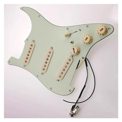 Standard-Pickguard-Tonabnehmer E-Gitarre Langlebige 7-Wege-Typ voll beladene Schlagbrett-Tonabnehmer SSS Single Coil Gitarren-Tonabnehmer (Color : H)