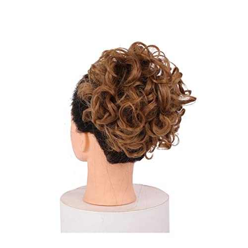 Haarknoten Kurze, unordentliche, lockige Haarkämme, Clip-in-Pferdeschwanz, Haargummi, Chignon-Dutt-Erweiterung, synthetische Hochsteckfrisur-Haarteile, Haartablett, Pferdeschwanz-Haarteil for Frauen H