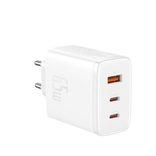 Baseus Travel Charger Cube Pro GaN Quick Charger C+C+U, 65W, White EU (P10152301213-00)