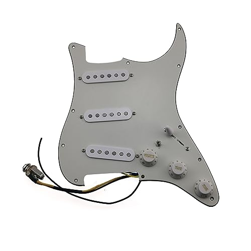 E-Gitarre SSS Single Coils Alnico 5 Pickups 7-fach Geladenes Vorverdrahtetes Schlagbrett (Color : 03)