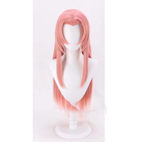 WCCNKK Anime Cosplay Perücke, Haruno Sakura Perücke, Damen Rosa Langes Haar, Mit Kostenloser Perückenkappe, Für Party Alltag Halloween, Anime-Geschenke