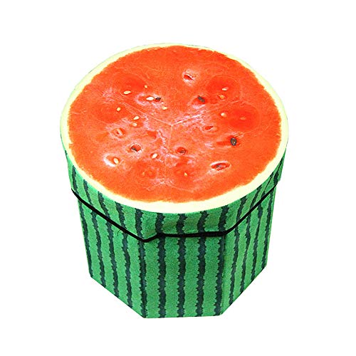 Rysmliuhan Shop fusshocker Couch hocker Aufbewahrungshocker Puffs Hocker und Puffs Fußschemel Fußhocker Kleiner osmanischer Stauraum Aufbewahrungshocker L,Watermelon