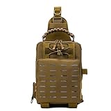 Xasbseulk Angelausrüstungs-Rucksack – leichte Schlinge | Schulteraufbewahrung wasserdicht Outdoor Pack, Tackle Box, multifunktionale Angeltasche zum Angeln, Wandern, Outdoor, khaki, Refer to