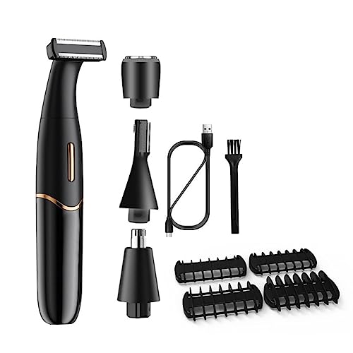 Nemeaii 4 in 1 Intimbereiche Haarschnitt Rasierer Frauen Bikini Linie Empfindliche Rasierer Haar Rasieren Trimmer Gesicht Bart Clipper, B