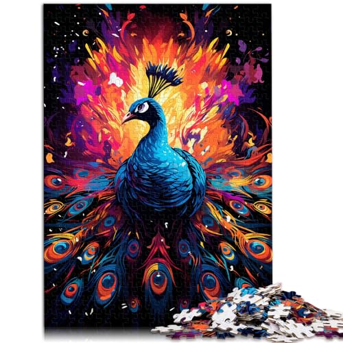 Puzzles als Geschenk: Ein wunderschöner Pfau. 1000 Puzzles für Erwachsene. anspruchsvolles, unterhaltsames Spiel für die ganze Familie. 1000 Teile (50 x 75 cm)