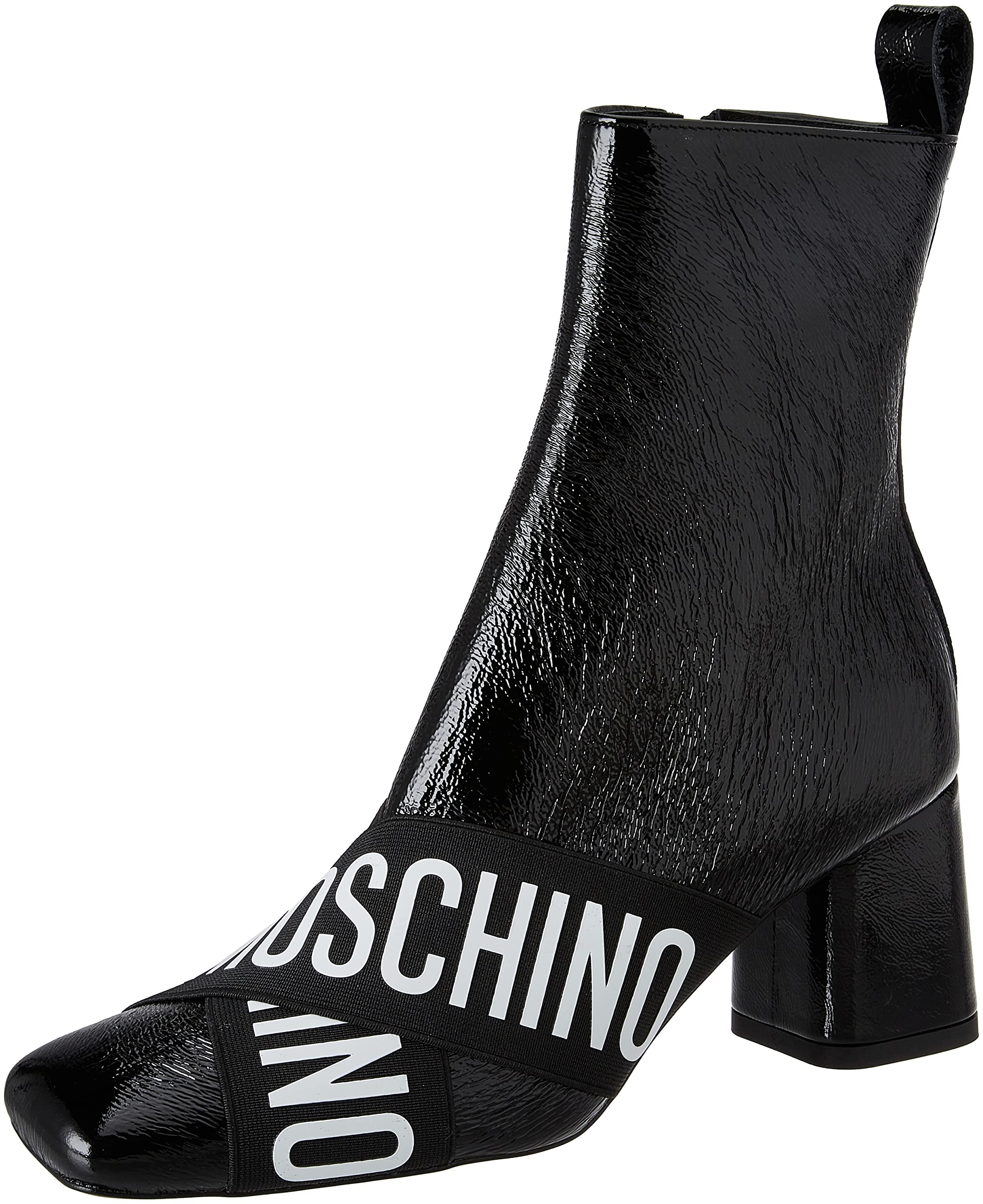 Love Moschino Damen SCA.nod.grosso75 Naplak Stiefelette, Schwarz, 37 EU