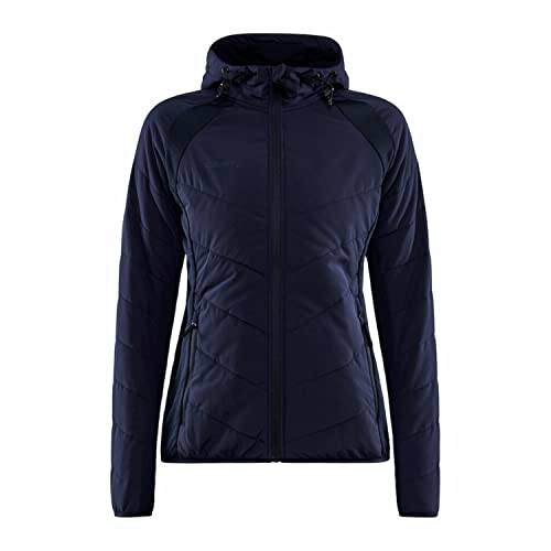 Craft ADV EXPLORE HYBRID JACKET W | Übergangsjacke Damen XXL | Blaze | Leichte, wattierte Jacke mit Jersey-Stretcheinsätzen | Verstellbare Kapuze | Mit Taschen | Leichte Windjacke Damen