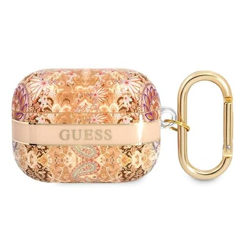 Guess GUAPHHFLD Hülle für AirPods Pro Cover Gold Paisley Strap Collection