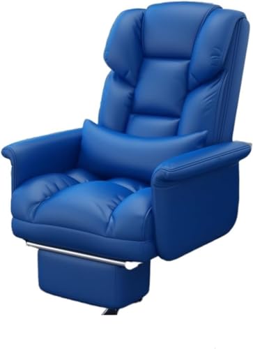 TBSZCM Chefstühle, Bürostühle, Computer-Rückenlehne, ergonomische Sofa-Bürostühle, bequemer Möbelstuhl (Farbe: Latex, blaue Füße) interessant Run forward