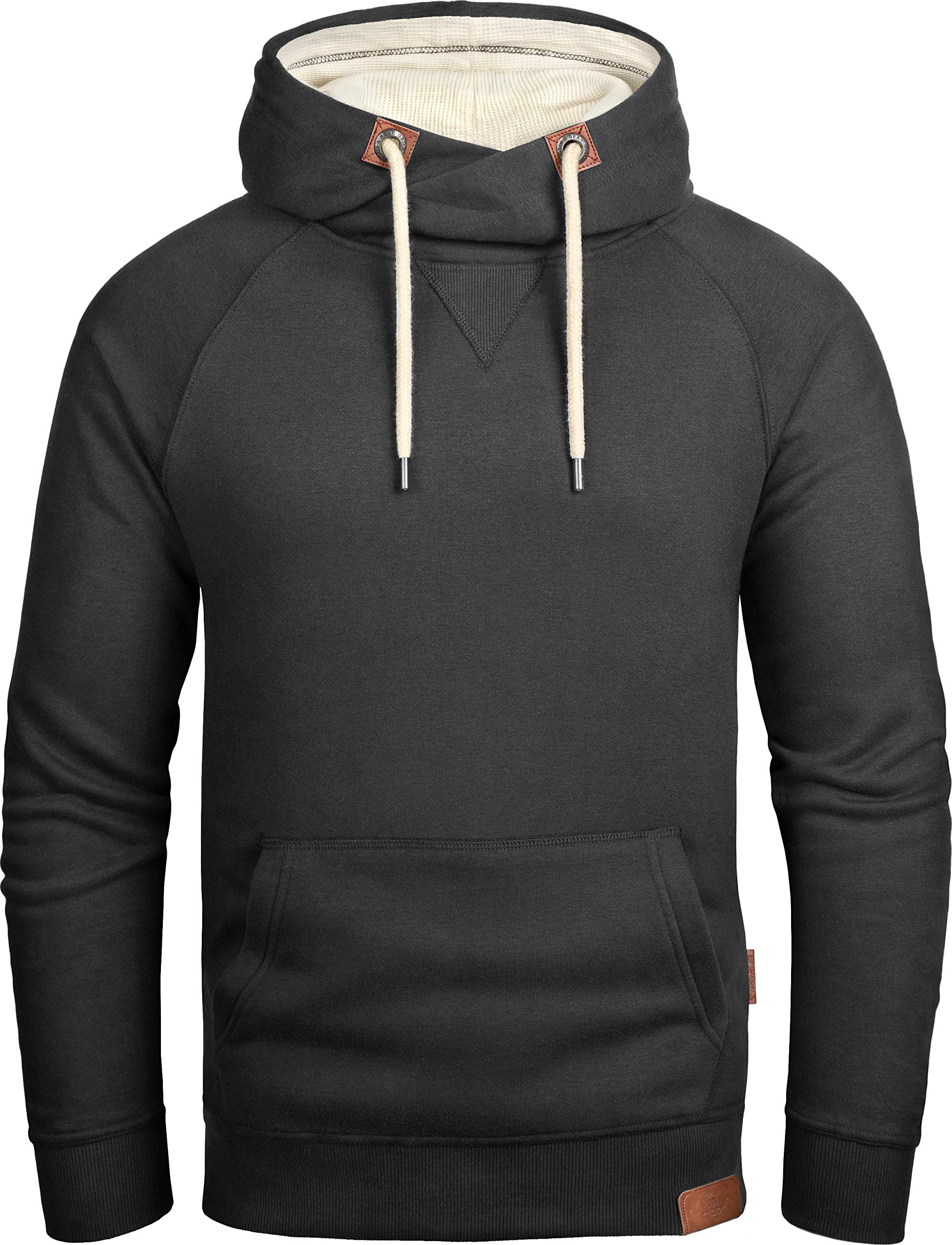 Grin&Bear Herren Kapuzenpullover mit cross over Kapuze schwarz, XXL, GEC477