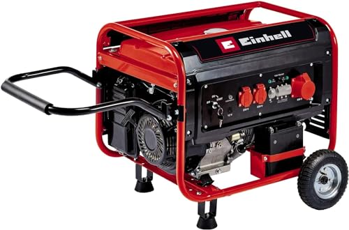 Einhell Stromerzeuger (Benzin) TC-PG 65/E5 (Dauerleistung 3,2 kW bei 230 V und 3,6 kW bei 400 V, 13 A Nennstrom bei 230 V, 25 L Tank für Super E5 Benzin)