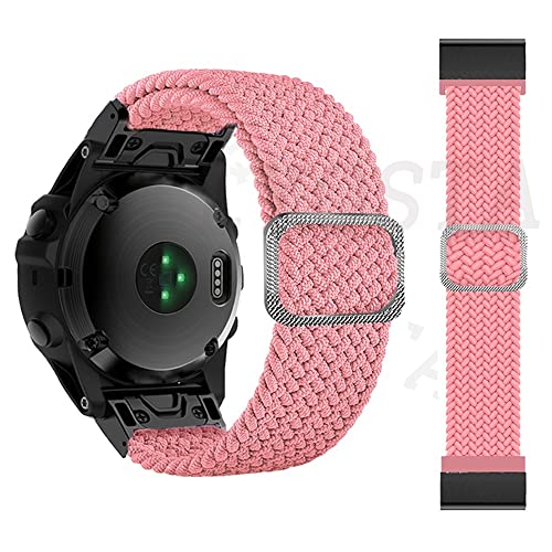 BANDKIT 26 mm Sportarmband für Garmin Fenix 6X 6XPro 5X 5XPlus 7X Descent MK1/MK2/MK2i, geflochtenes Schnellverschluss-Uhrenarmband, For Fenix 7X, Achat