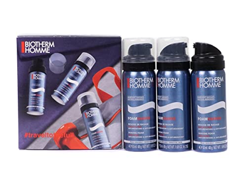 Biotherm Homme Gift Set 3 x 50ml Sensitive Rasierschaum