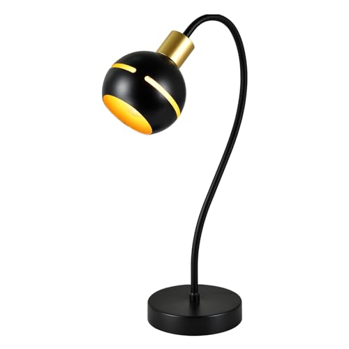 LQWELL® LED Tischlampe, Modern Tischleuchte, Nachttischlampe, Metall Schreibtischlampe Esstischlampe für Schlafzimmer Esszimmer Bibliothek Museum Studio Büro Bar Geschäft