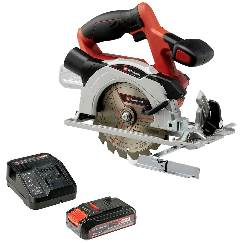 Einhell TE-CS 18/150 Li Akku-Handkreissäge Schnitttiefe max. (90°) 48mm inkl. Akku, inkl. Ladeger�