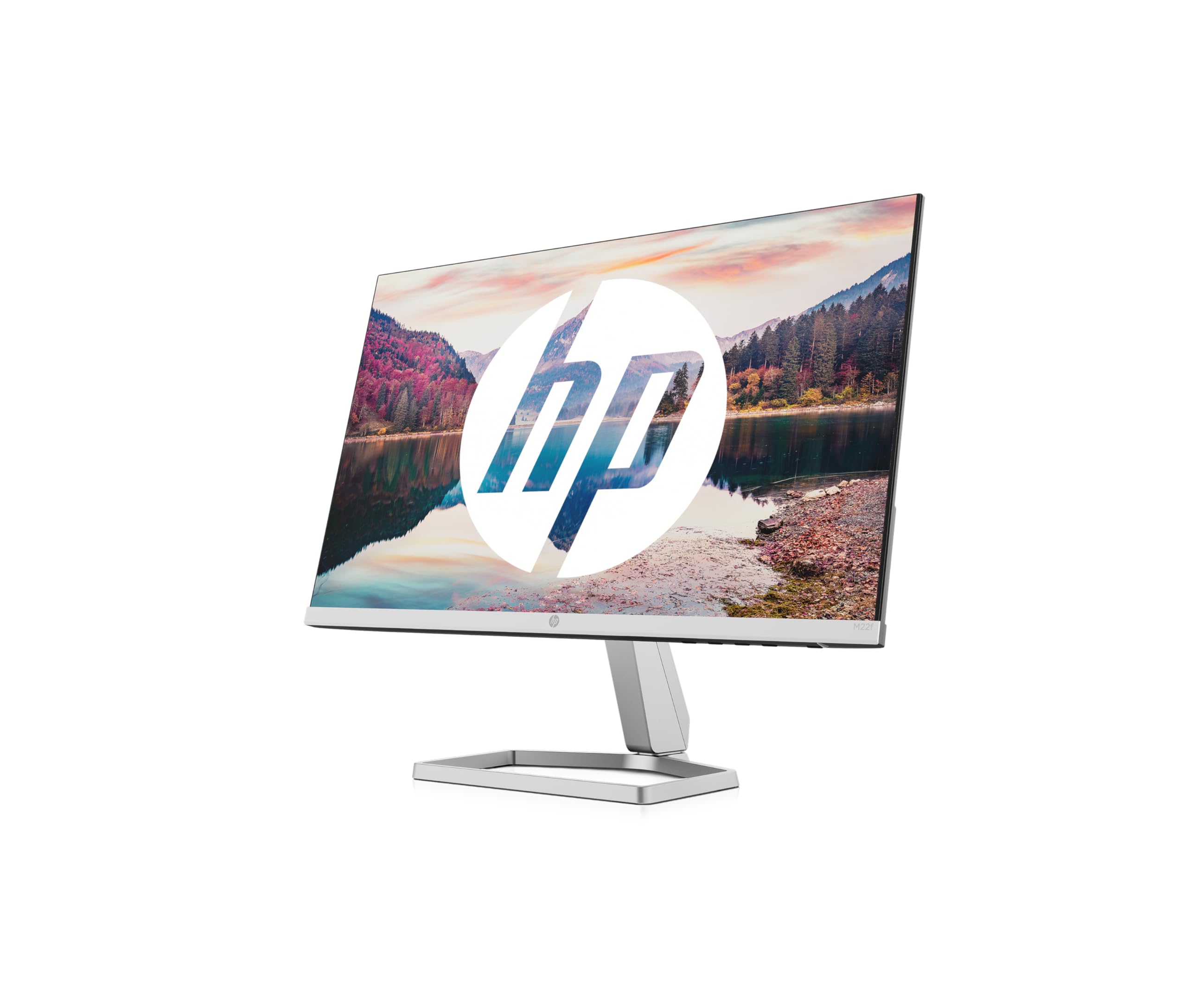 HP M22f Monitor - 21,5 Zoll Bildschirm, Full HD IPS Display, 75Hz, 5ms Reaktionszeit, VGA, HDMI 1.4, silber/schwarz