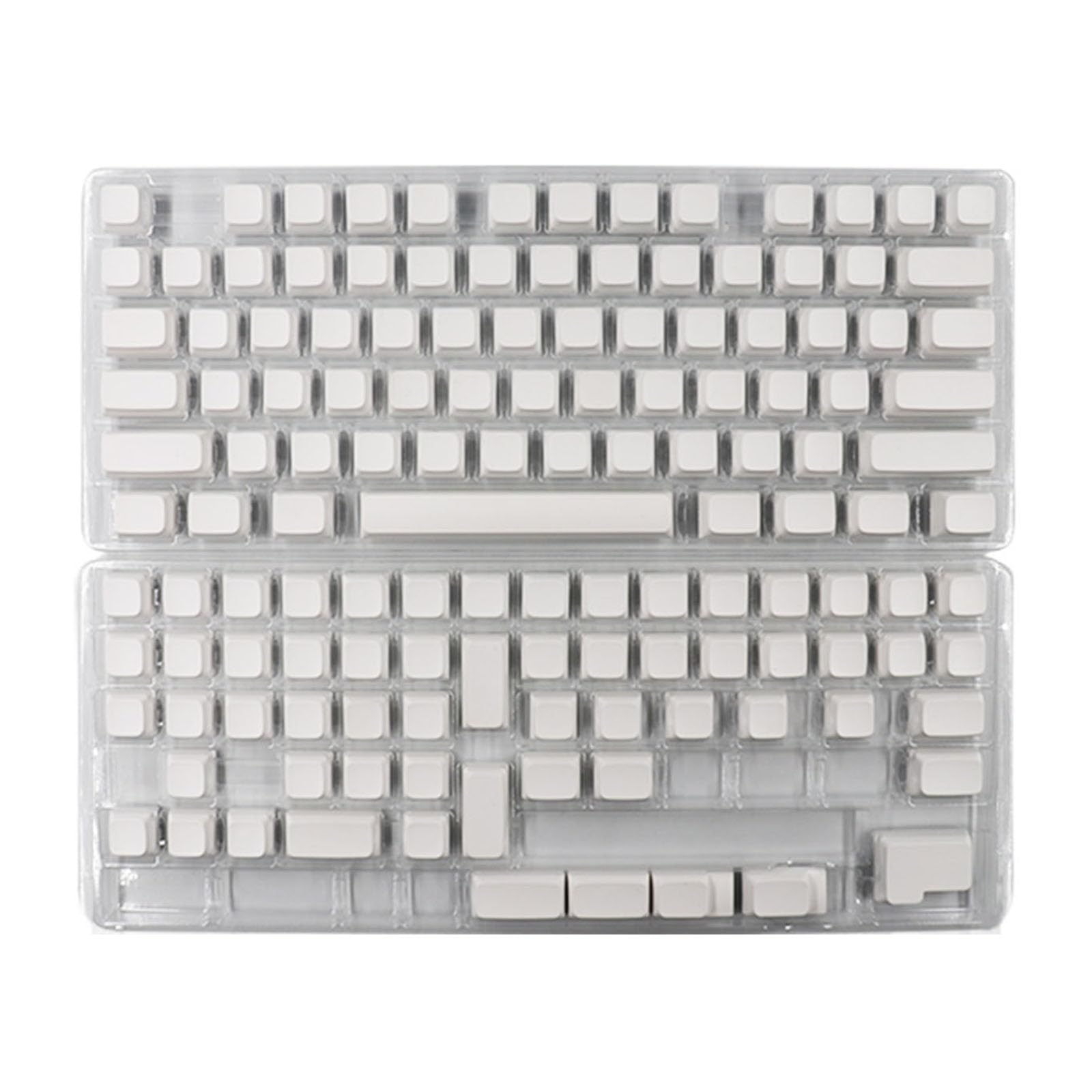 Qsvbeeqj 134PCS Stilvolle Minimalistische Weiße Leere Tastenkappen XDA Höhe PBT DyeSub Personalisierte Tastenkappen Set Für Mechanische Tastatur