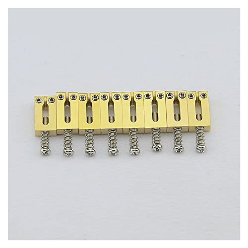 1 Satz 6/7/8 Stück E-Gitarrenbrücke Messingsattel Tune-o-matic Steg (Color : 10.5MM Nickel 8 Pieces)